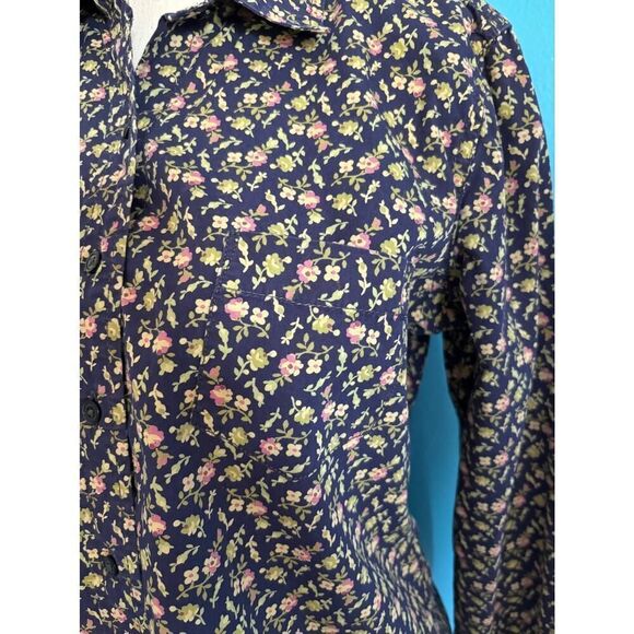 Denim & Supply Ralph Lauren RL TOMBOY 100% Cotton Demure Floral Blouse L/S M - Picture 5 of 7